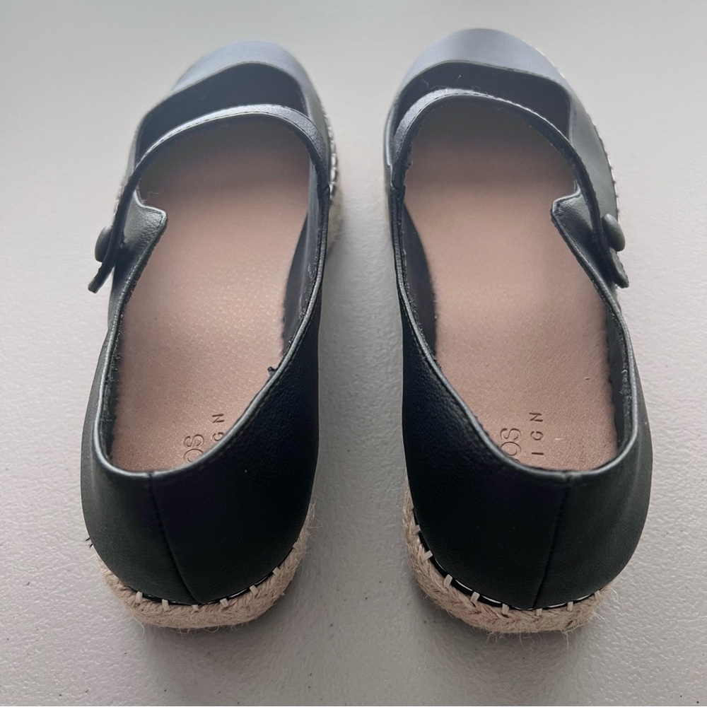 ASOS Black Mary Jane Espadrille Flats - Picture 8 of 9